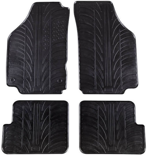 Apesan Set of Front and Rear Mats 4pcs for Lancia Ypsilon 2003-2011 Black