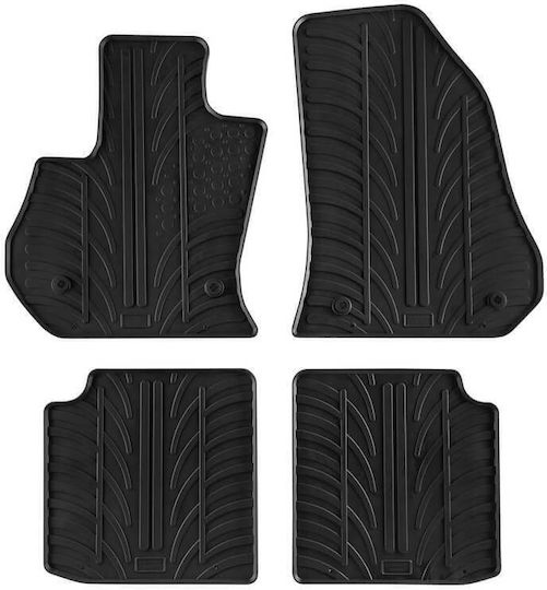 Apesan Set of Front and Rear Mats 4pcs for Fiat 500L 2012+ Black
