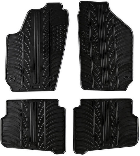 Apesan Set of Front and Rear Mats 4pcs for Seat Ibiza Volkswagen Polo Black