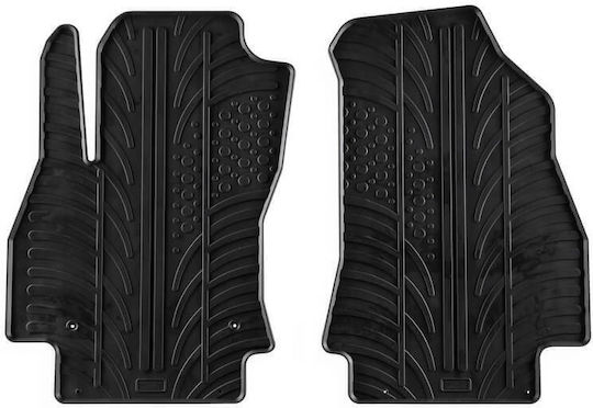 Apesan Σετ Μπροστινά και Πίσω Πατάκια 2τμχ για Peugeot Bipper Fiat Fiorino Citroen Nemo Μαύρα