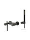 Eurorama Mixing Bathtub Shower Faucet Thermostatic Complete Set Black