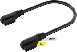 Corsair iCUE Link Kabel, 2x 135mm mit Slim 90° Steckern Schwarz