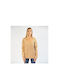 Tommy Hilfiger Tommy Women's Long Sleeve Sweater Woolen with V Neckline Brown