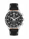 Beverly Hills Polo Club Men's Watch Battery with Black Leather Strap