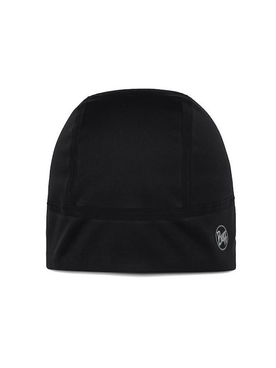 Buff Solid Beanie Unisex Beanie Knitted in Black color