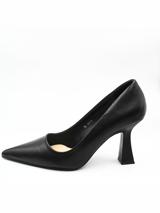 Plato Leder Pumps Schwarz