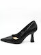 Plato Leather Black Heels