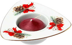 Cryspo Trio Keramik Kerzenleuchter Weiß Weihnachtszauber