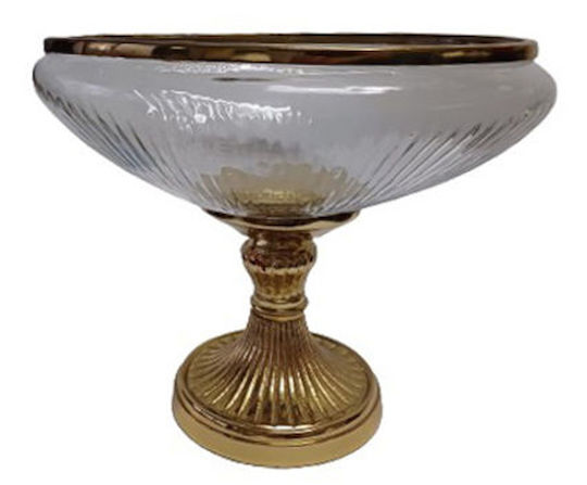Karvounis Gondola Decorative Bowl Pedestal Gold 29.5x25x23cm