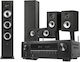 Denon Σετ Ηχείων Home Cinema 5.2 AVC-S660H + Polk Audio MXT-60 & MXT-30 & MXT-15 Bundle Black