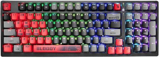 A4Tech Bloody S98 Gaming Mechanische Tastatur mit Benutzerdefiniertes Rot Schaltern und RGB-Beleuchtung (Englisch US) Sports Red