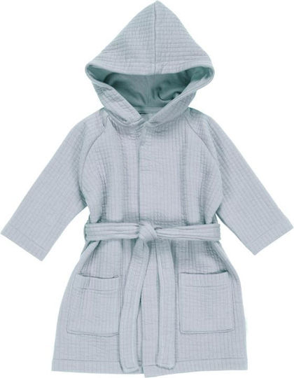 Little Dutch Βρεφικό Μπουρνούζι με Κουκούλα Pure Soft Blue
