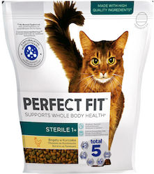 Perfect Fit Sterile 1+ Dry Food for Adult Sterilized Cats with Chicken 0.75kg