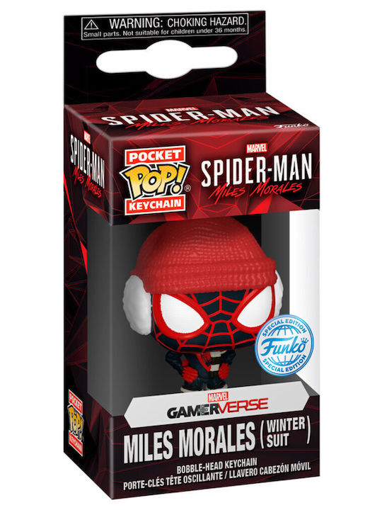 Funko Pocket Pop! Ключодържател Marvel: Spider-Man - Miles Morales (Winter Suit)