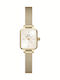 Daniel Wellington Quadro Women's Watch with Gold Metal Bracelet