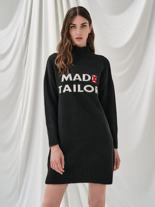 Tailor Made Knitwear TAILOR Mini Φόρεμα Μαύρο