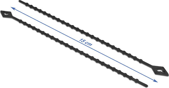 DeLock Δεματικά Καλωδίων Πλαστικά 150mmx2.4mm σε Μαύρο χρώμα (100τμχ) (19568)