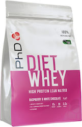 PhD Nutrition Diet Proteină din Zer cu Aromă de Ciocolată albă cu mure 1kg