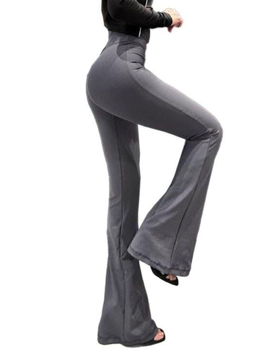 Axidwear Women's High Waist Flared Sweatpants Grey