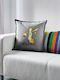 Koupakoupa Kids Square Throw Pillow 50x50cm Gray