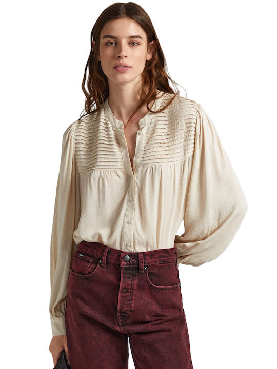 Pepe Jeans Damen Bluse Langärmelig 847/SAND