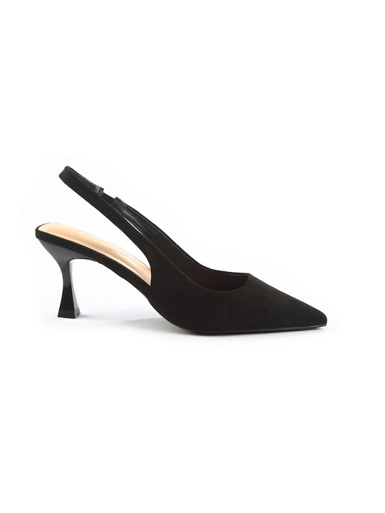 Fshoes Suede Black Medium Heels