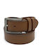 Wide Men's Belt Leather Brown