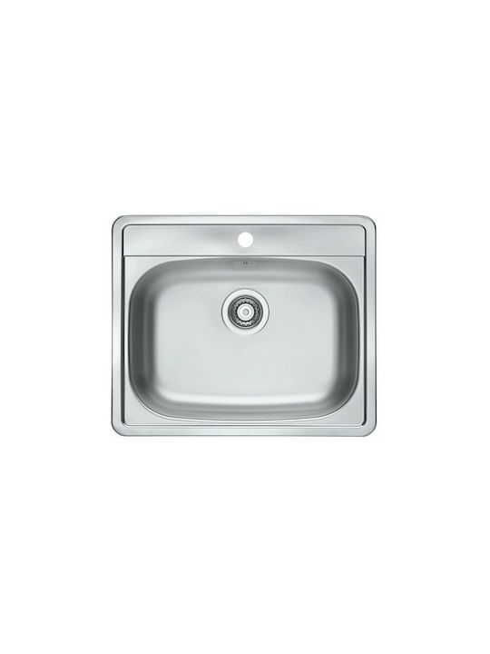 Excel Titan Drop-In Kitchen Sink Stainless Steel Satin L60cmxW50cm Silver