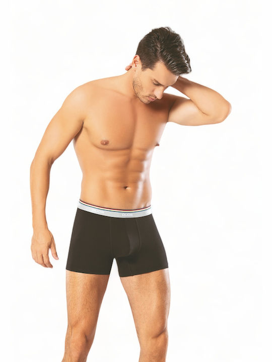 Herren Boxershorts Black mit Mustern 1Packung