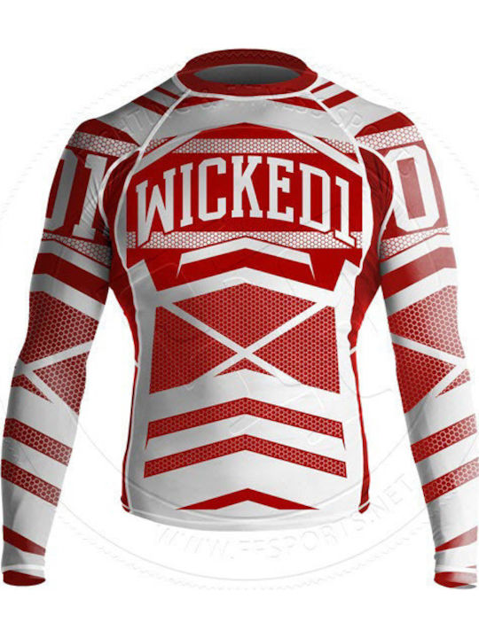 Wicked1 Wicked1 WK-S16-FRS-RD/WH für Jiu-Jitsu Rot