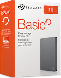 Seagate Basic USB 3.0 / USB 2.0 External 2.5" HDD 1.0TB Black