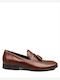 Damiani Men's Leather Loafers Cognac