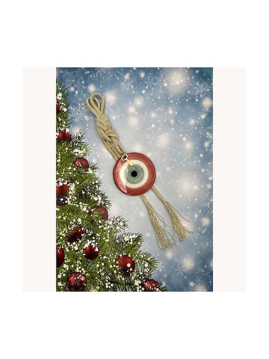 Eye Ceramic Pendant Red 30cm (G249)