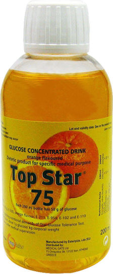 Διαλυμα Γλυκοζης 75g 200ml Top Star Γευση Πορτοκαλι