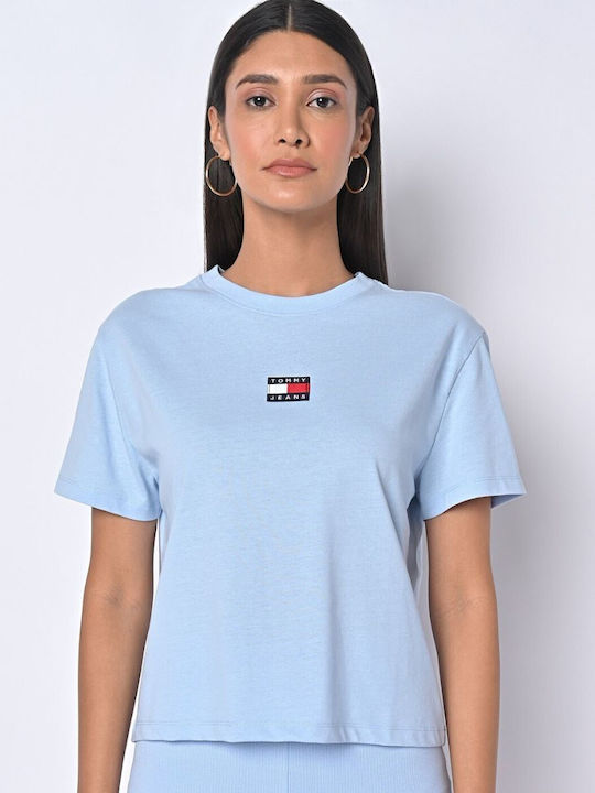 Tommy Hilfiger Damen T-Shirt Hellblau