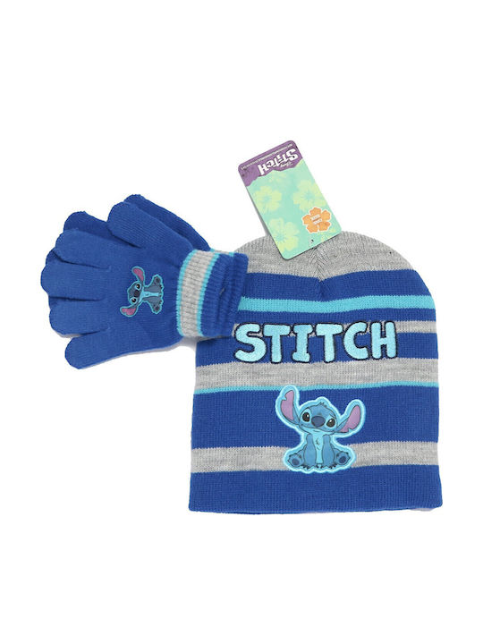 Lilo & Stitch Kinder Mütze Set Gestrickt Gray
