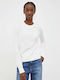 Tommy Hilfiger Women's Long Sleeve Sweater Cotton Beige