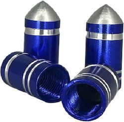 Mizoo CAR TIRE VALVE CAPS METALLIC Blue 4pcs