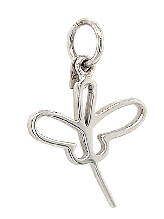 Xryseio Kids Pendant Dragonfly in 14K White Gold