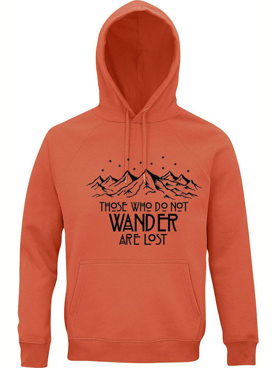Those Who Do Not Wander Are Lost Tolkien Lord Of The Rings Hoodie Orange
