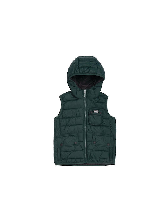 Barbour Kinderjacke Ärmellos mit Kapuze Grün