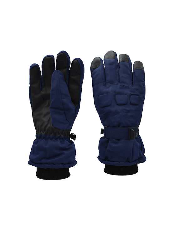 Brims and Trims Men's Ski & Snowboard Gloves Blue