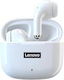 Lenovo LP40 Pro Earbud Bluetooth Handsfree Ακουστικά με Αντοχή στον Ιδρώτα και Θήκη Φόρτισης Λευκά