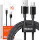 Mcdodo Braided USB 2.0 Cable USB-C male - USB-A 100W Μαύρο 1m CA-3650