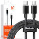 Mcdodo Braided USB 2.0 Cable USB-C male - USB-C 100W PD Μαύρο 1m CA-3670