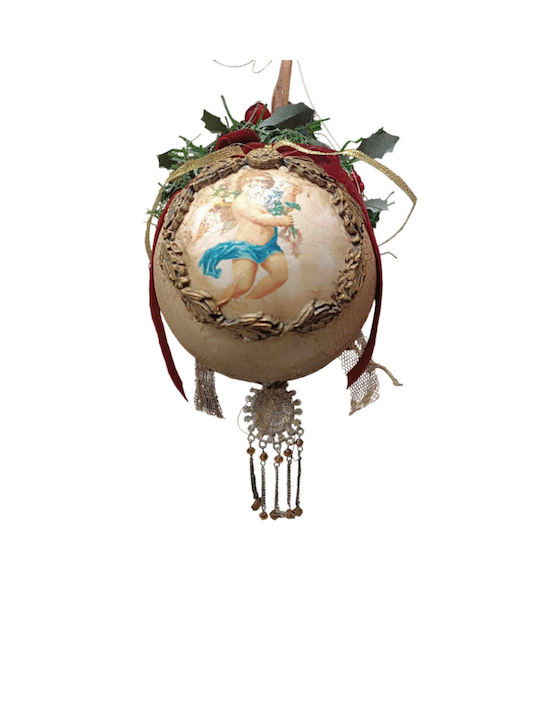 Weihnachtshänger Kugel Ornament Gold 12cm