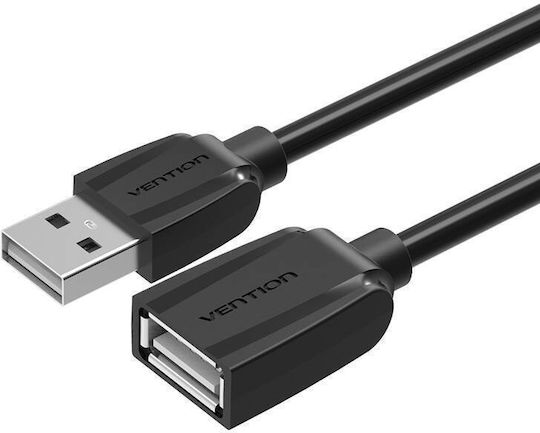 Vention USB 2.0 Cable USB-A male - USB-A female Μαύρο 1.5m VAS-A44-B150