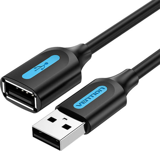Vention USB 2.0 Kabel USB-A-Stecker - USB-B-Buchse Schwarz 5m CBIBJ