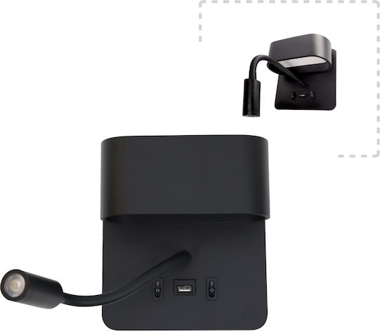 Inlight Single LED Warm White Spot in Black Color