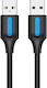Vention USB 2.0 Cable USB-A Male - USB-A Male Black 0.25m COJBC